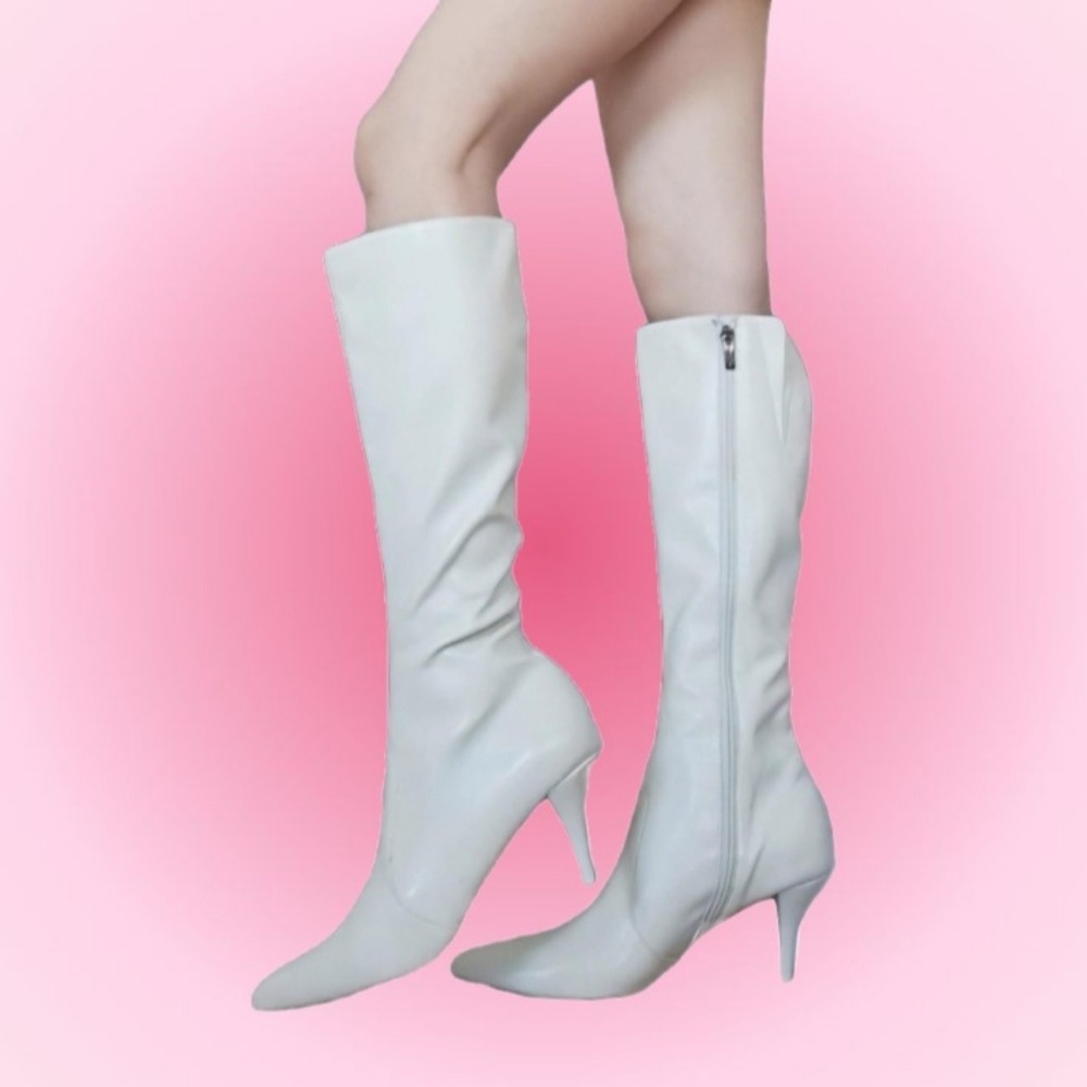 vintage victoria's secret colin stuart knee high boot heels